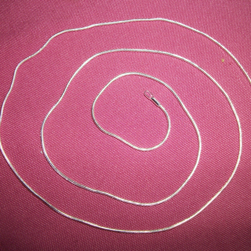 NEW Sterling Silver snake chain  24"  or 18" long